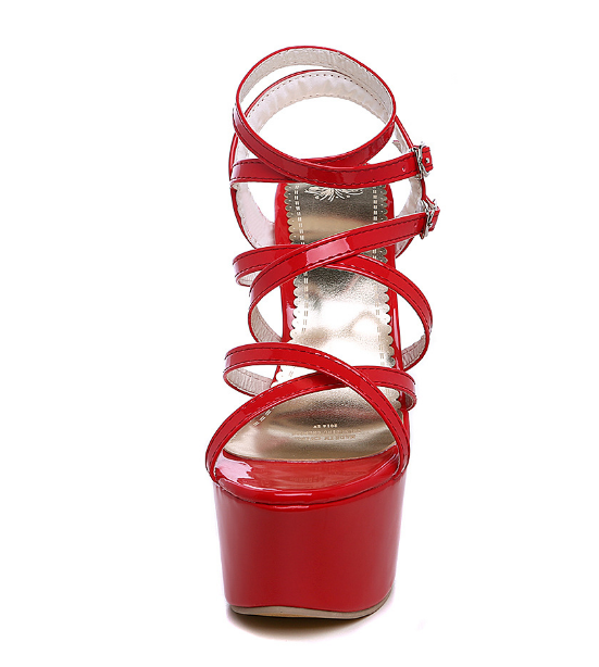 Strappy High Heels with Stiletto Design - - heels
