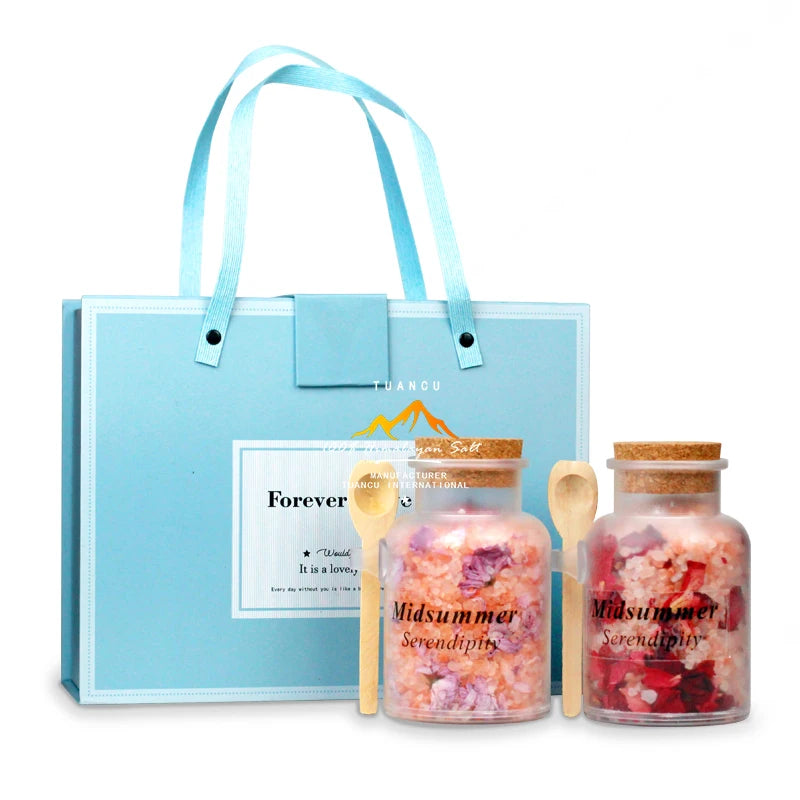 Sweat Room Mineral Salt Himalayan Crystal Rose Salt Roses and Bath Salt