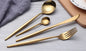 Complete Tableware Set Gold 24 Pieces