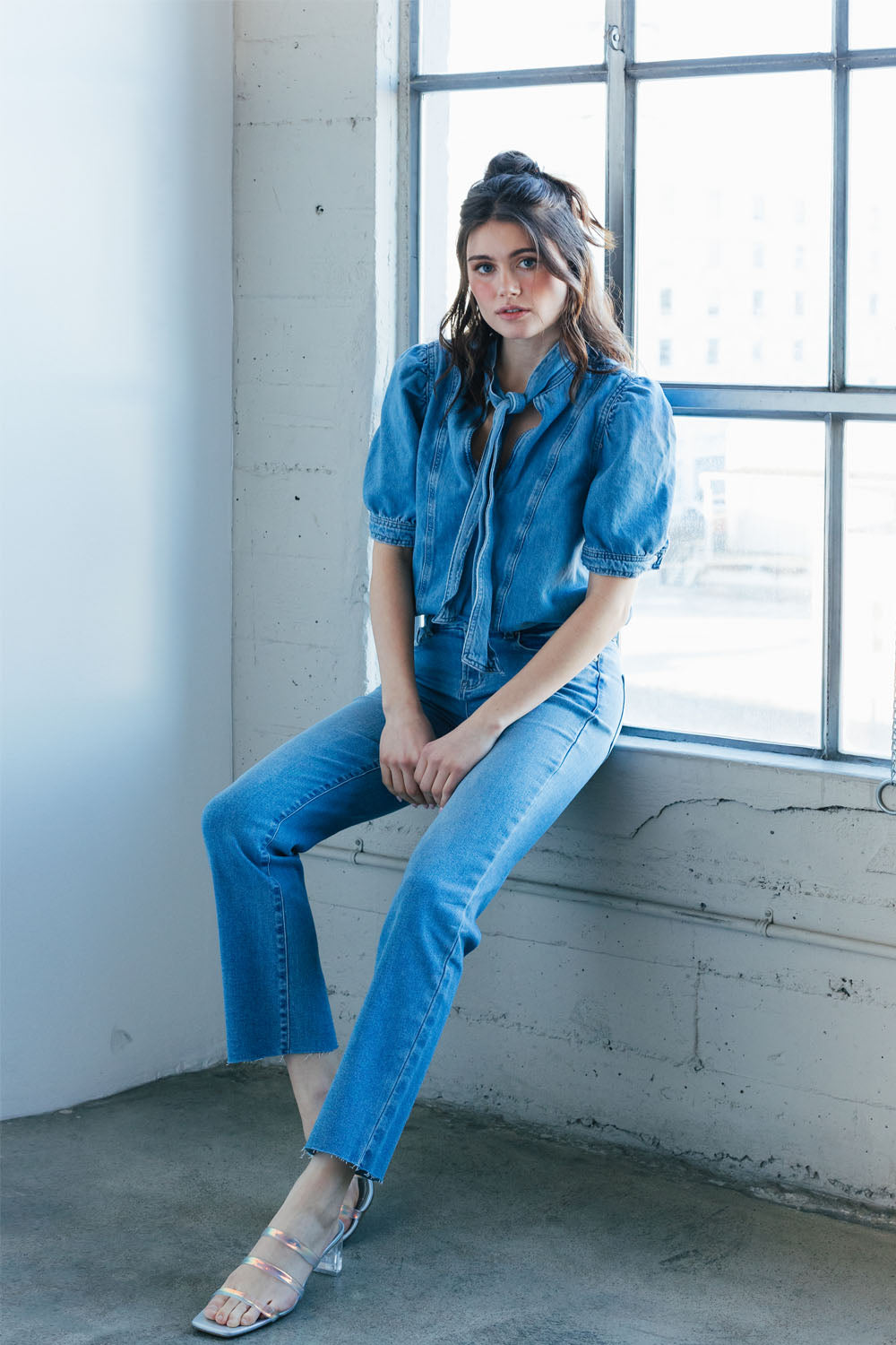 Mid Rise Classic Straight Jeans - - Pants