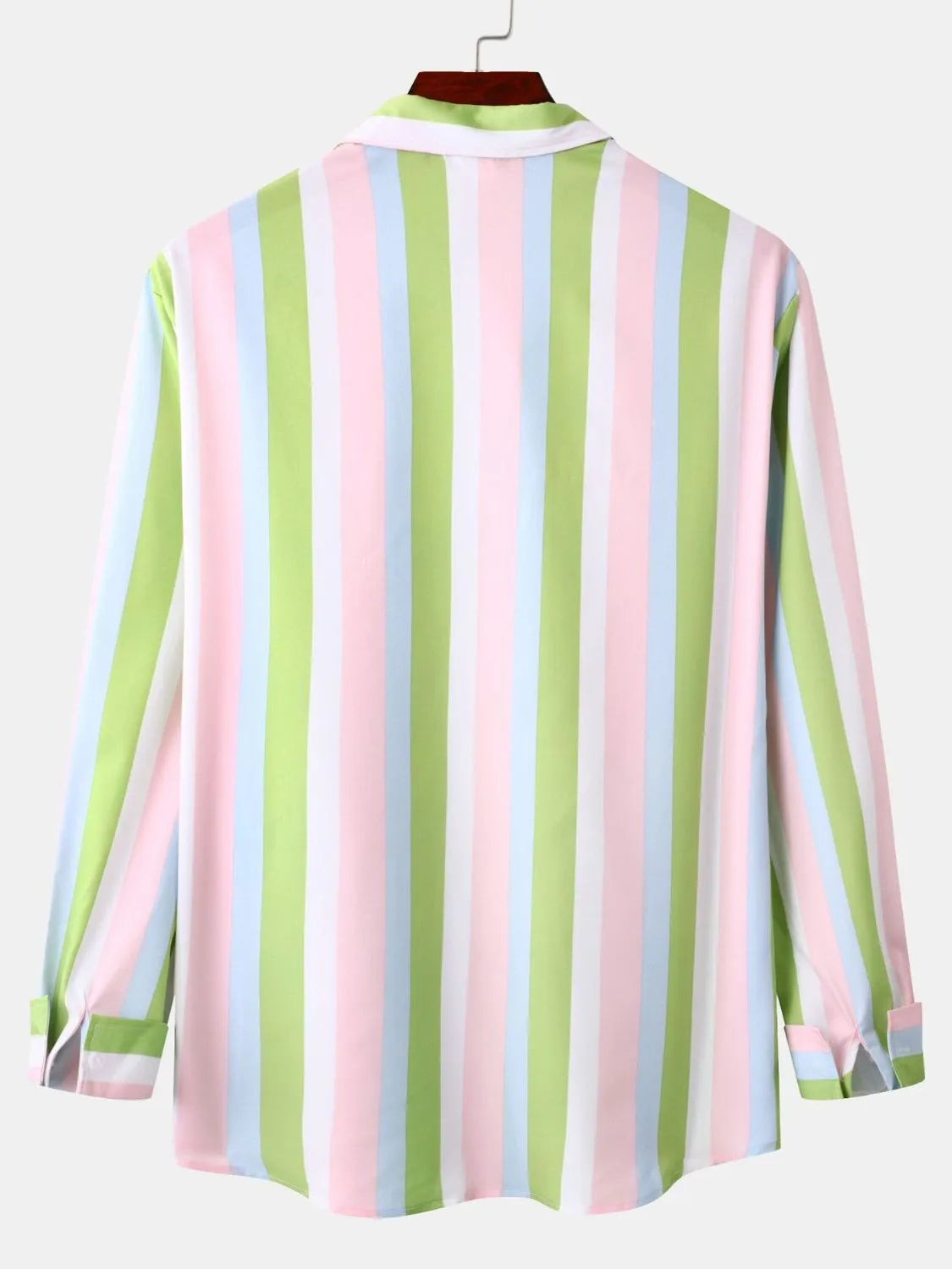 Men's Striped Collared Neck Shirt - -