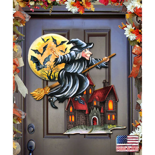 Witch Halloween Door Decor by G. DeBrekht - Thanksgiving Halloween Decor - 8114010H - - Door Hangers