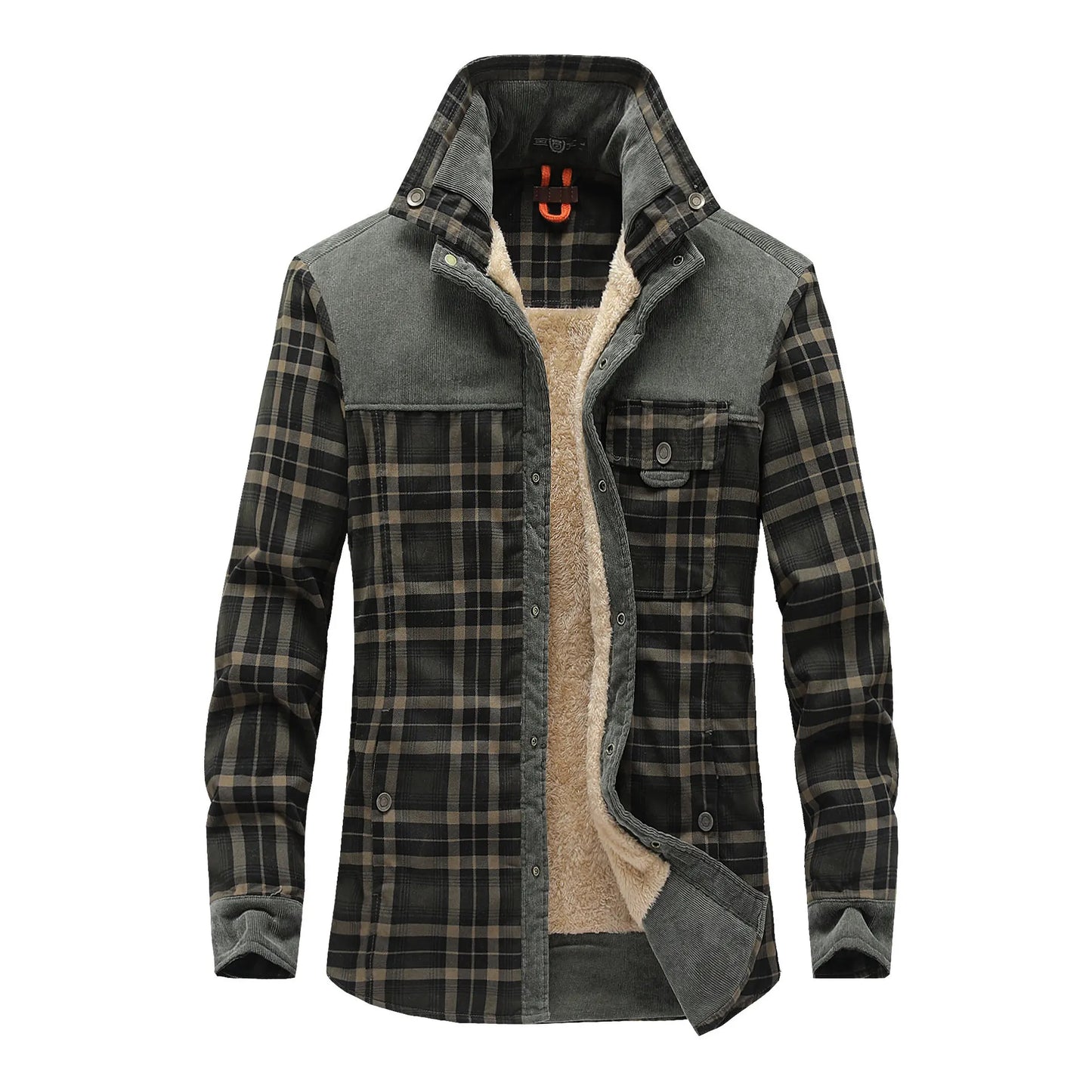 Winter Plaid Fleece Jackets Outerwear Jacket