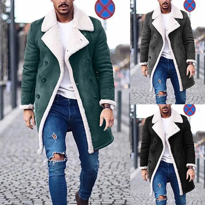 Thick Lined Cozy Warm Winter Quilted Outerwear Faux Suede Streetwear Coat