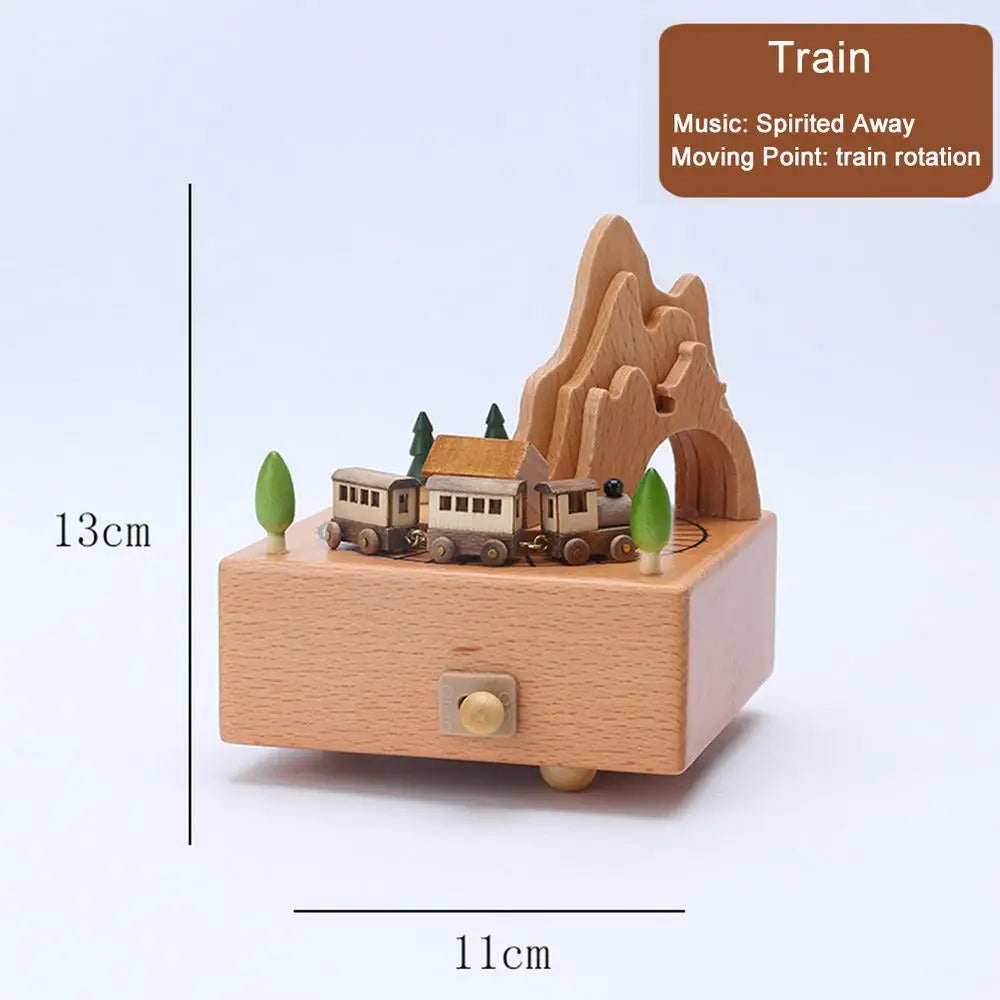 Wind Up Musical Box Wooden Music Box Wood Crafts