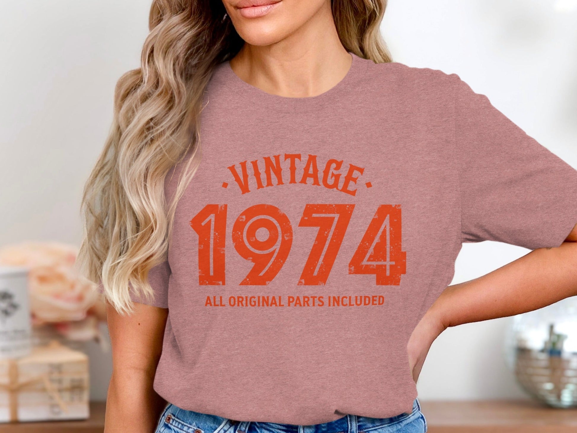 Vintage 1974 All Original Parts Included Birthday T-Shirt- Cloud 16 Clothing Co.- {{Product type}}
