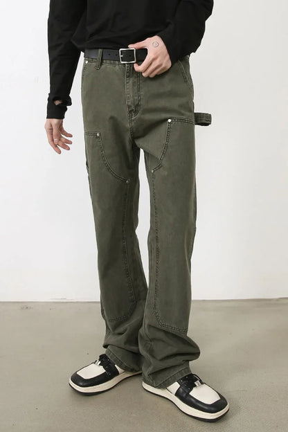 Men's Mid Rise Jeans - Army Green -