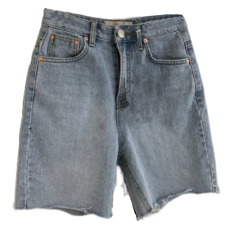 Loose Casual Five-Point Denim Shorts - - shorts