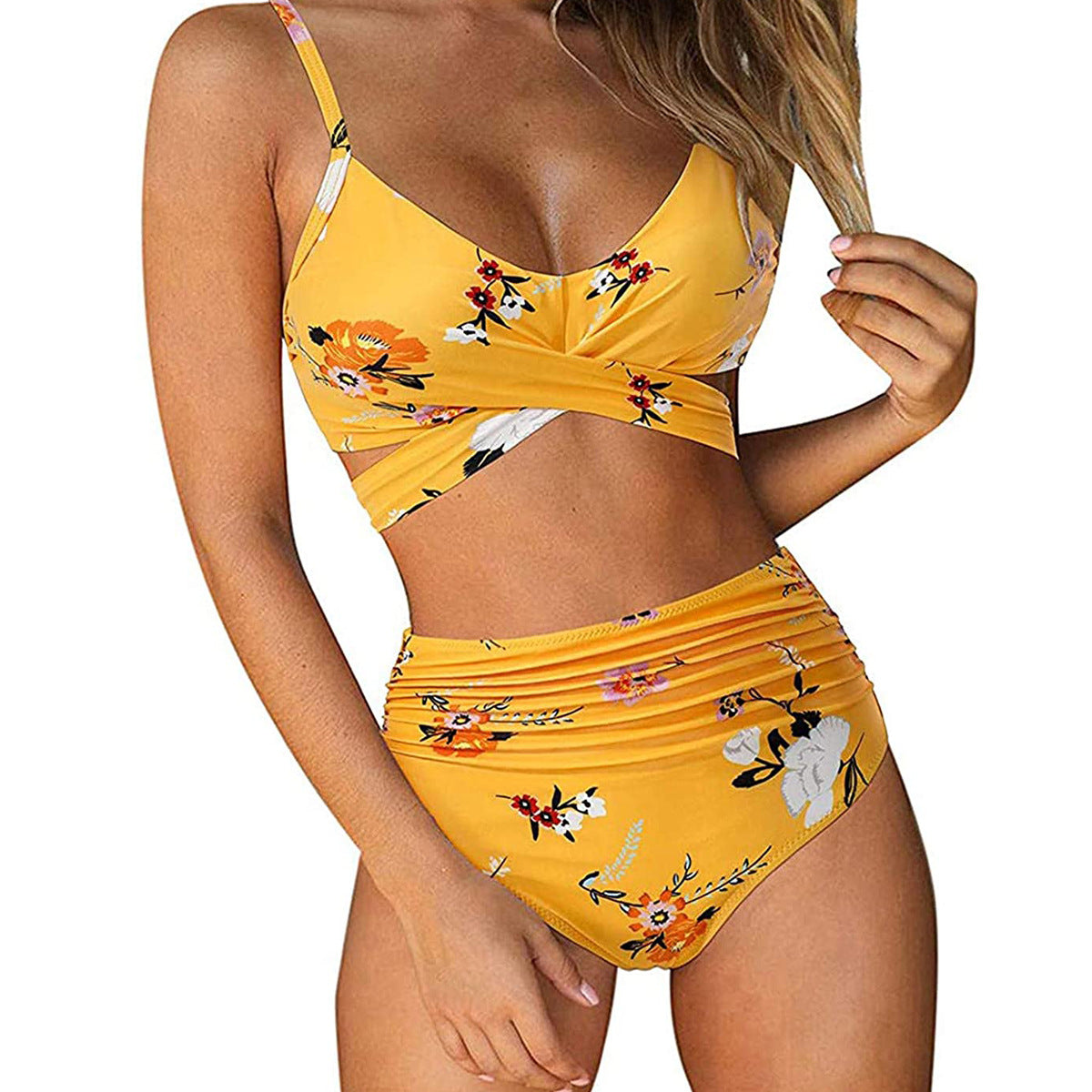 Summer  Floral Bikinis Print Swimwear Push Up Bikini