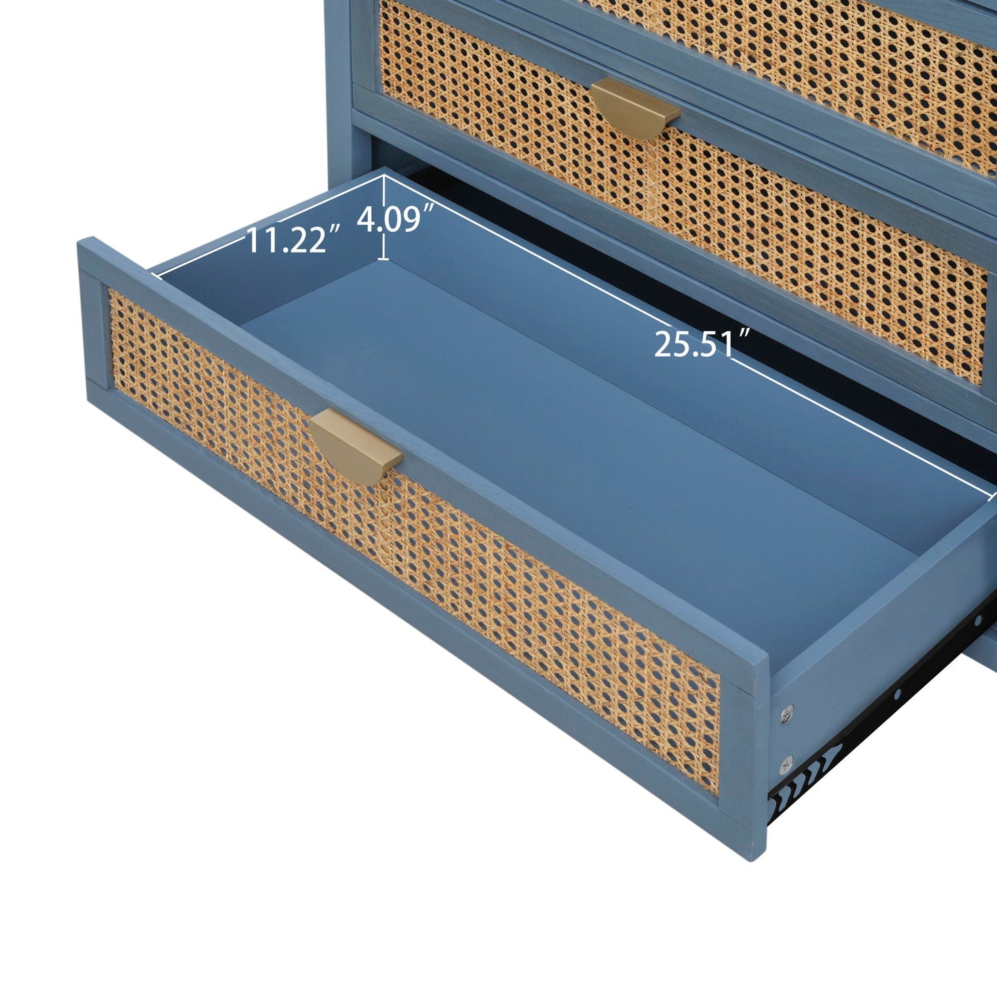 3 Drawer Cabinet, Natural Rattan, American Furniture- Unique Piece Furniture- {{Product type}}