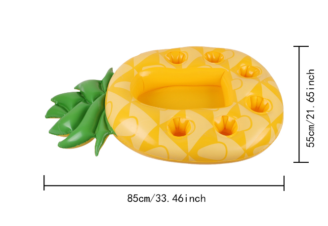 Pineapple Pool Drink Holder & Floating Snack Tray - - pool float