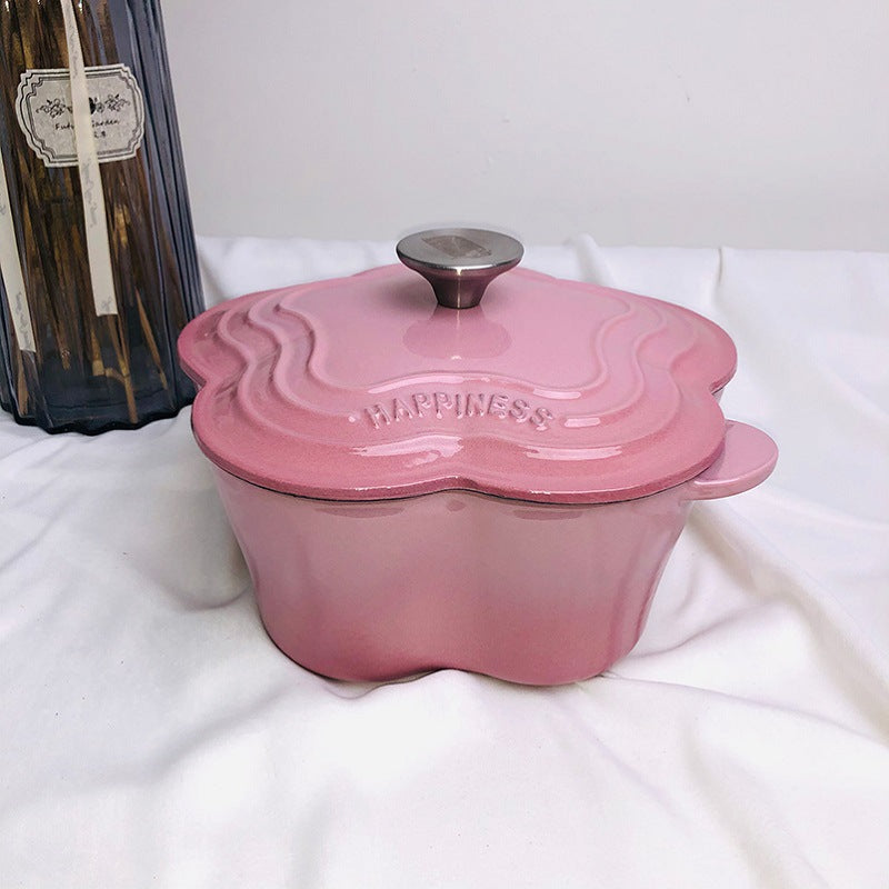 Fast Heating Thicken Dutch Oven Cast-Iron Enamel Casserole Stewing Boiling Pot