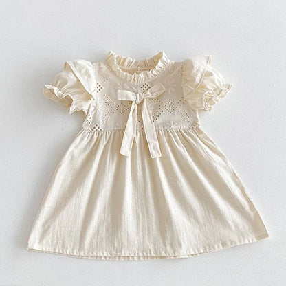 Baby Sleeveless Princess Dress light beige