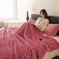 Rabbit Fur Velvet Blanket Anti-static Bedroom Sofa Blanket - Cameo Brown 180x200CM - blanket