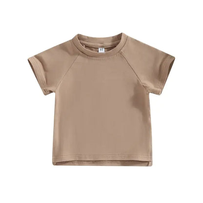 Toddler Kids Baby Girls Boys Summer Casual Tops beige 3T