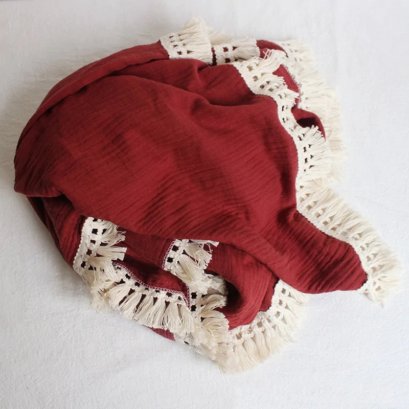 Organic Cotton Baby Tassel Blankets - Kia Day Design