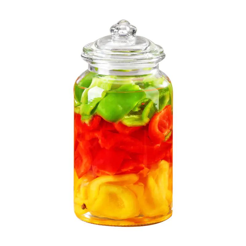 Clear Glass Storage Jar with Airtight Lid