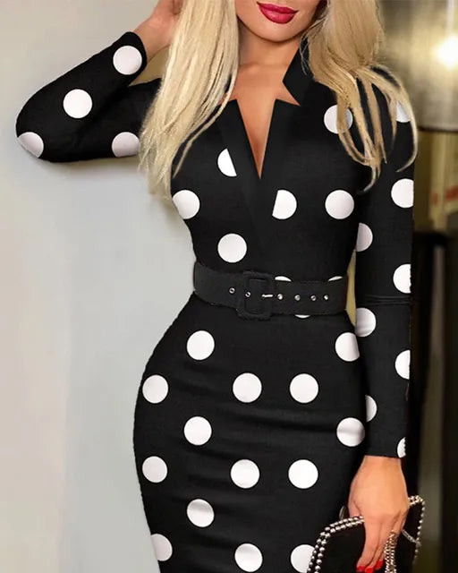 Hip Long Sleeve Dress