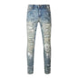 Men's Slim Fit Distressed Casual Jeans - Kia Day Design