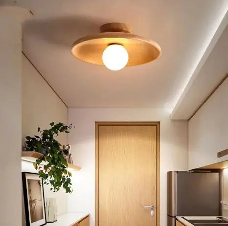 Round Wooden Ceiling Light- Kia Day Design