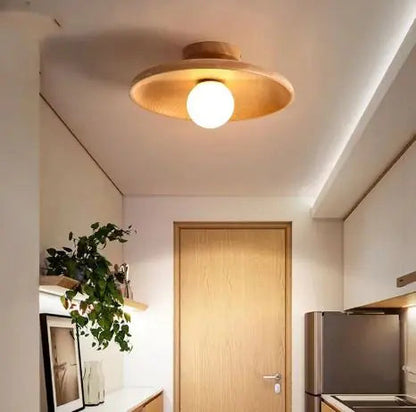 Round Wooden Ceiling Light- Kia Day Design