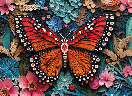 Naturelish Butterfly Puzzle Jigsaw Puzzles for Adults 1000 Pieces Brain Challenging Shaped Puzzle for Game Night Family Friends Puzzle Size is 26.6 x 19.2 Paper Cutting Art