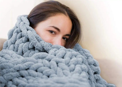 Chunky Knitted Blanket - Kia Day Design