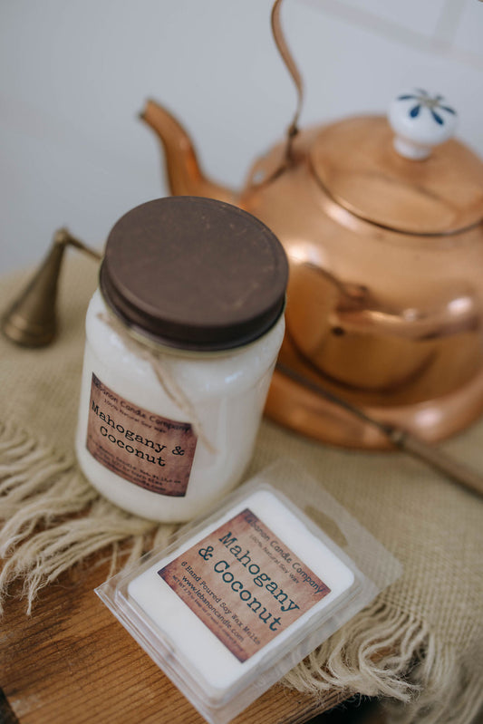 Mahogany & Coconut Candle - - Candles & Melts