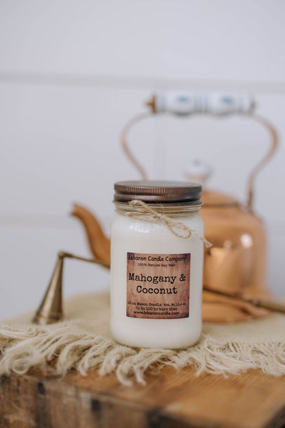 Mahogany & Coconut Candle - - Candles & Melts