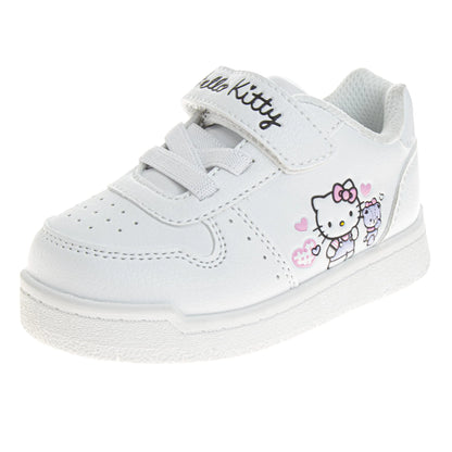 Sanrio Hello Kitty Sneakers for Girls - Kids Lightweight Athletic Breathable Casual Shoes - White (Size 8 Toddler)