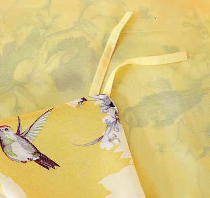 DaDa Bedding Yellow Hummingbird Duvet Cover, Sheets & Valance Set - - Duvet Covers