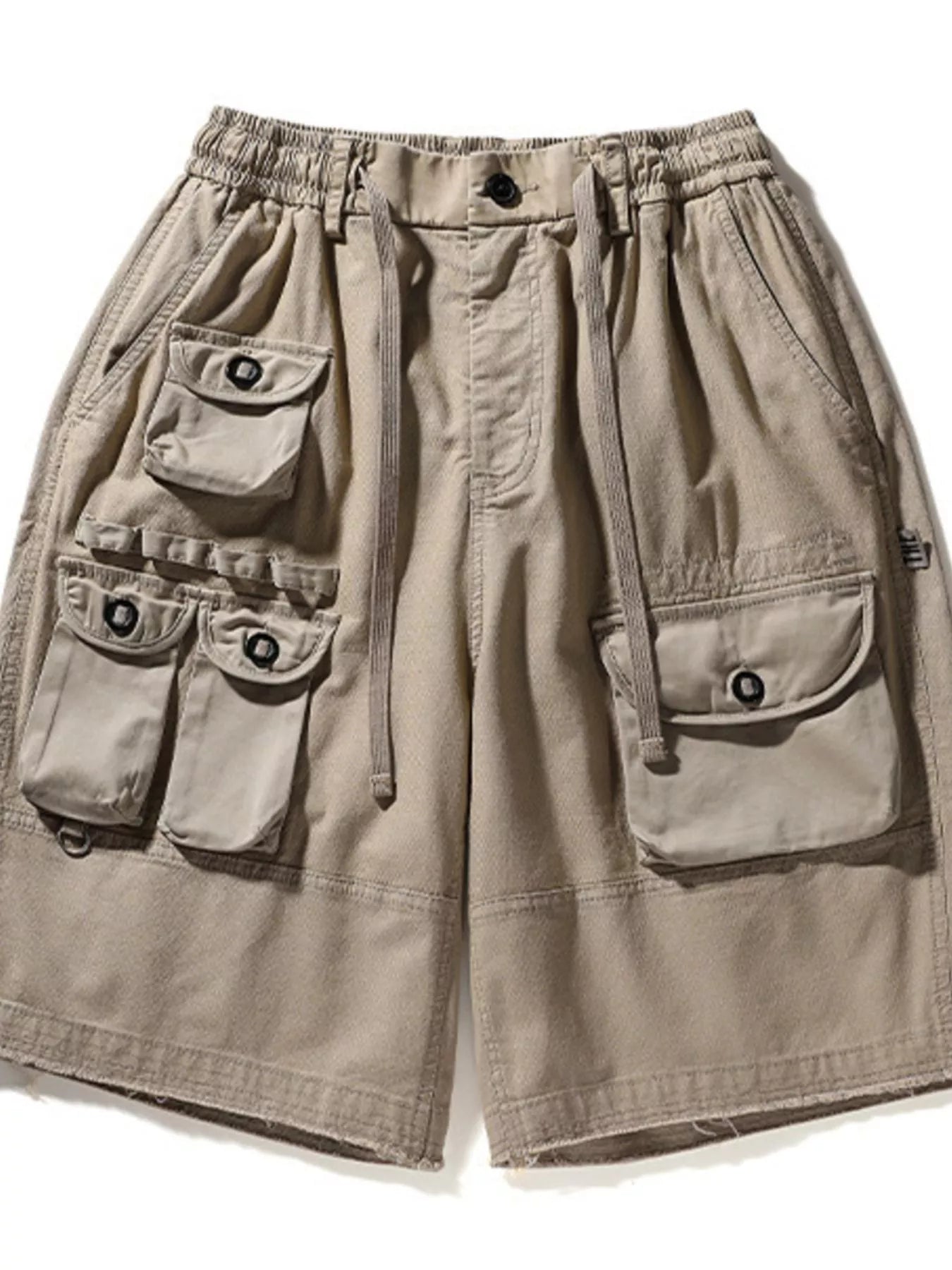 Men's Multi Pockets Shorts - Khaki -