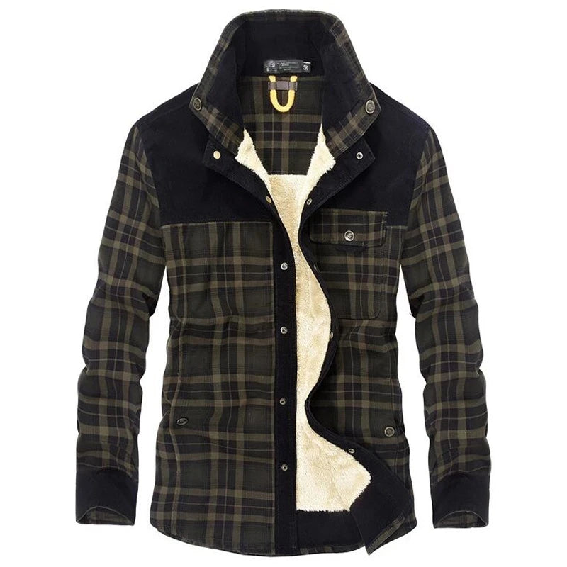 Winter Plaid Fleece Jackets Outerwear Jacket