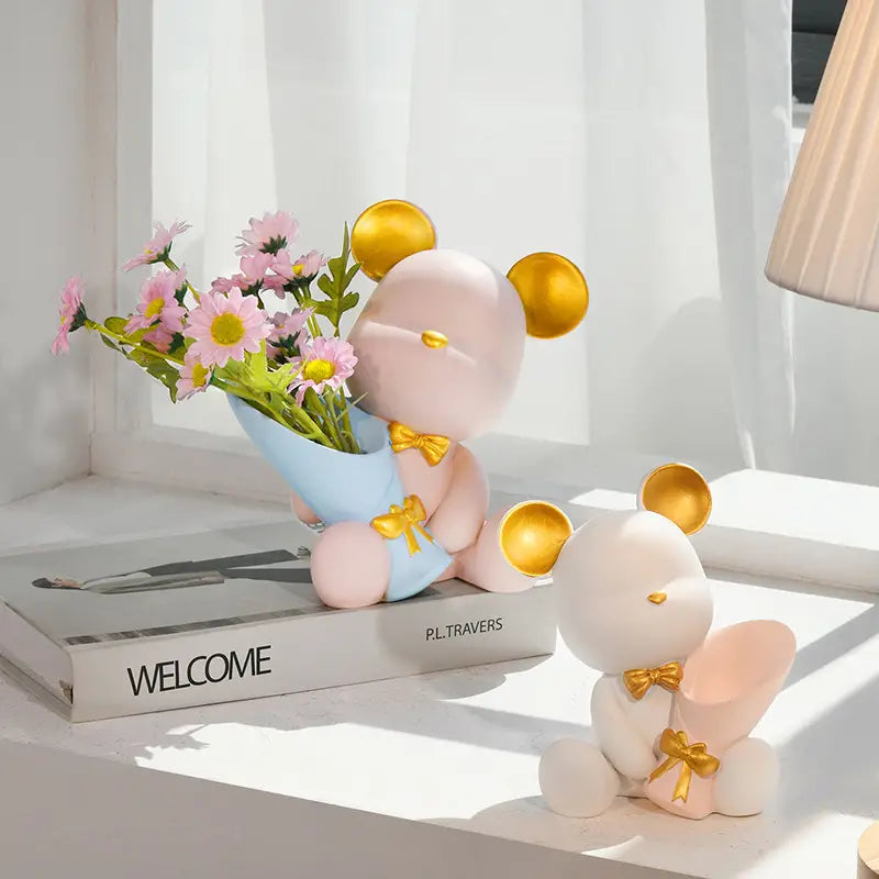 Creative Mini Bear Vase - - vase