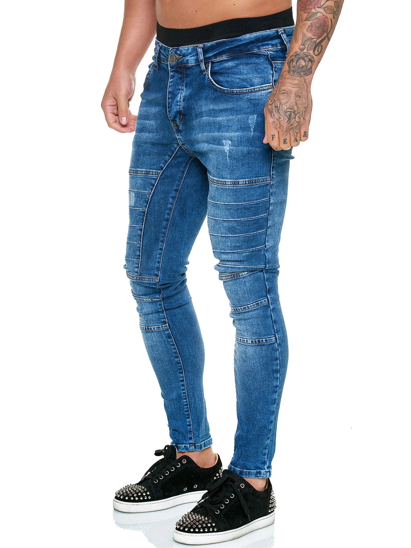 De Hombre Denim Jeans Stacked Stretch Super Skinny for Men Jeans