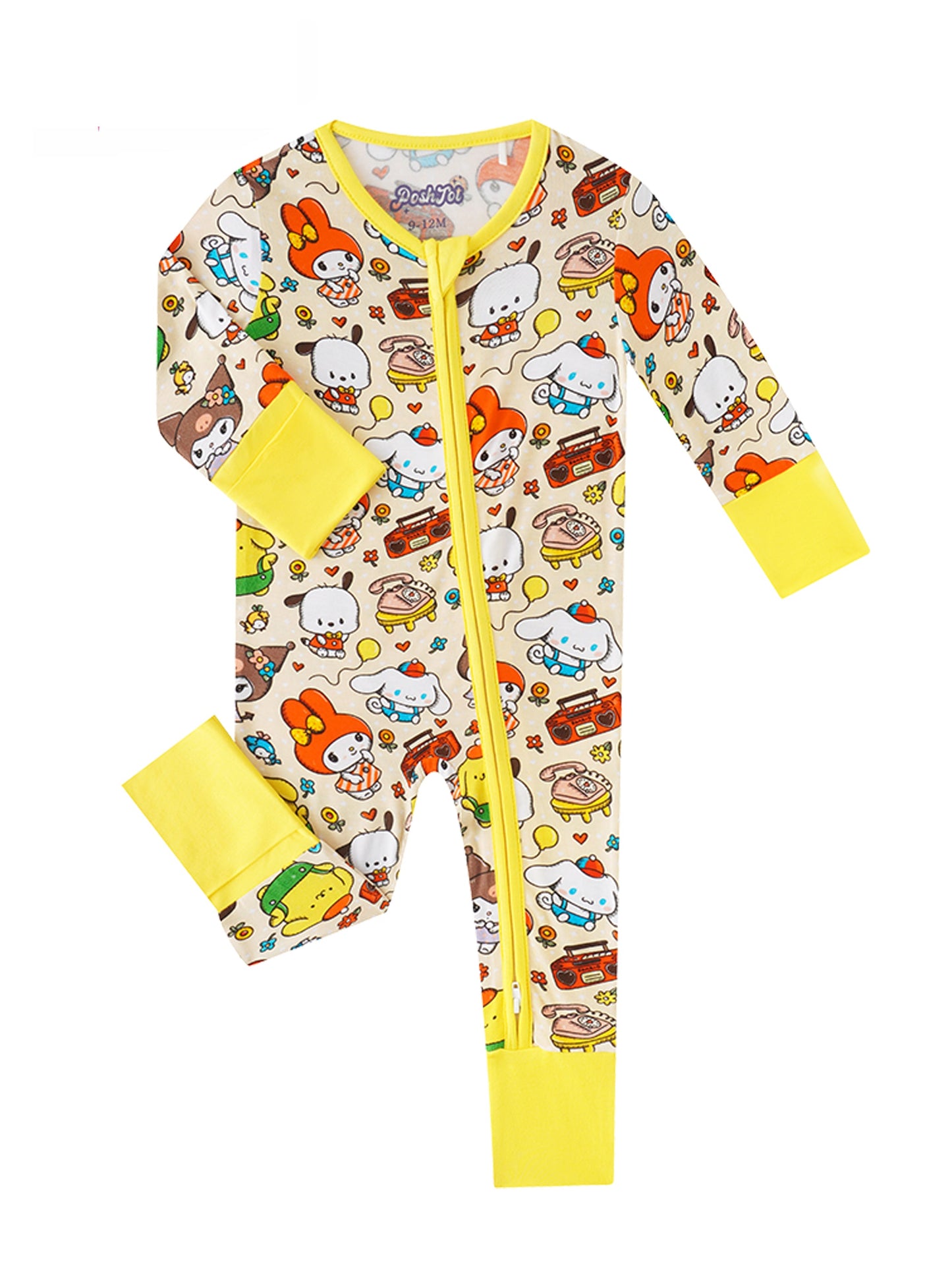 PoshTOT Sanrio Cinnamoroll Bamboo Baby Convertible Zippy Romper - 18-24M - Zippy Romper