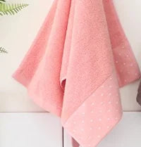 Dot Organic Cotton Bath and Face Towel 34x75 110g Woven 100% Cotton