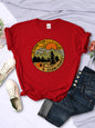 I'm Hiding From Stupid People Camping Scenery Women's Tops Hip-hop Fashion Street See size chart under “more details” - Red - Tops