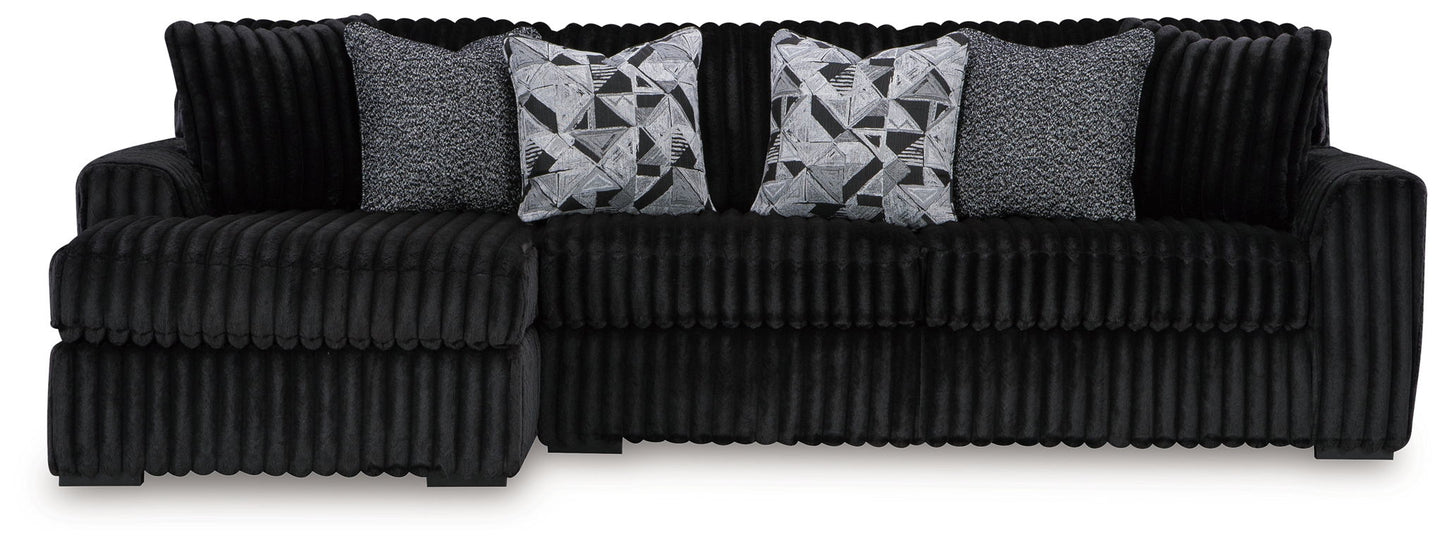 Midnight-Madness - Sectional - Black - Stationary Sectionals