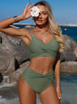 Twist Front High Waisted Swim Set- Shopimist- {{Product type}}