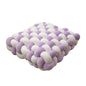 Simple Solid Color Handwoven Square Sofa Pillow Nordic Cushion Throw Pillow White Purple