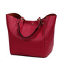 Vintage Womens Bucket Handbag Set - Red - handbag