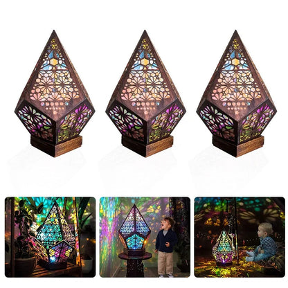 Wooden  LED Projection Night Lamp Kia Day Design
