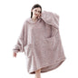 FarryFazzy Sherpa Wearable Blanket Hoodie - Pink - blanket