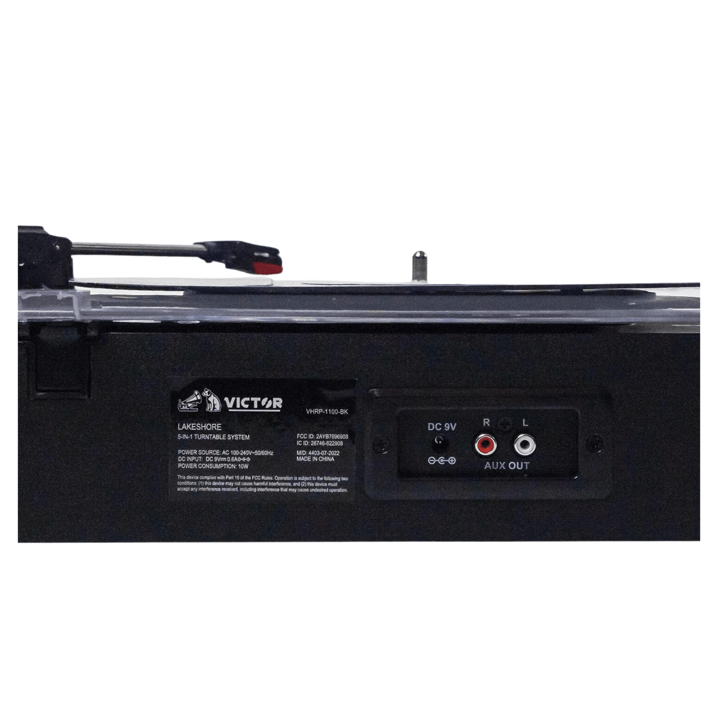 Victor Lakeshore 5-in-1 Hybrid BT Turntable System Black - Refurbished- Jupiter Gear Home- {{Product type}}