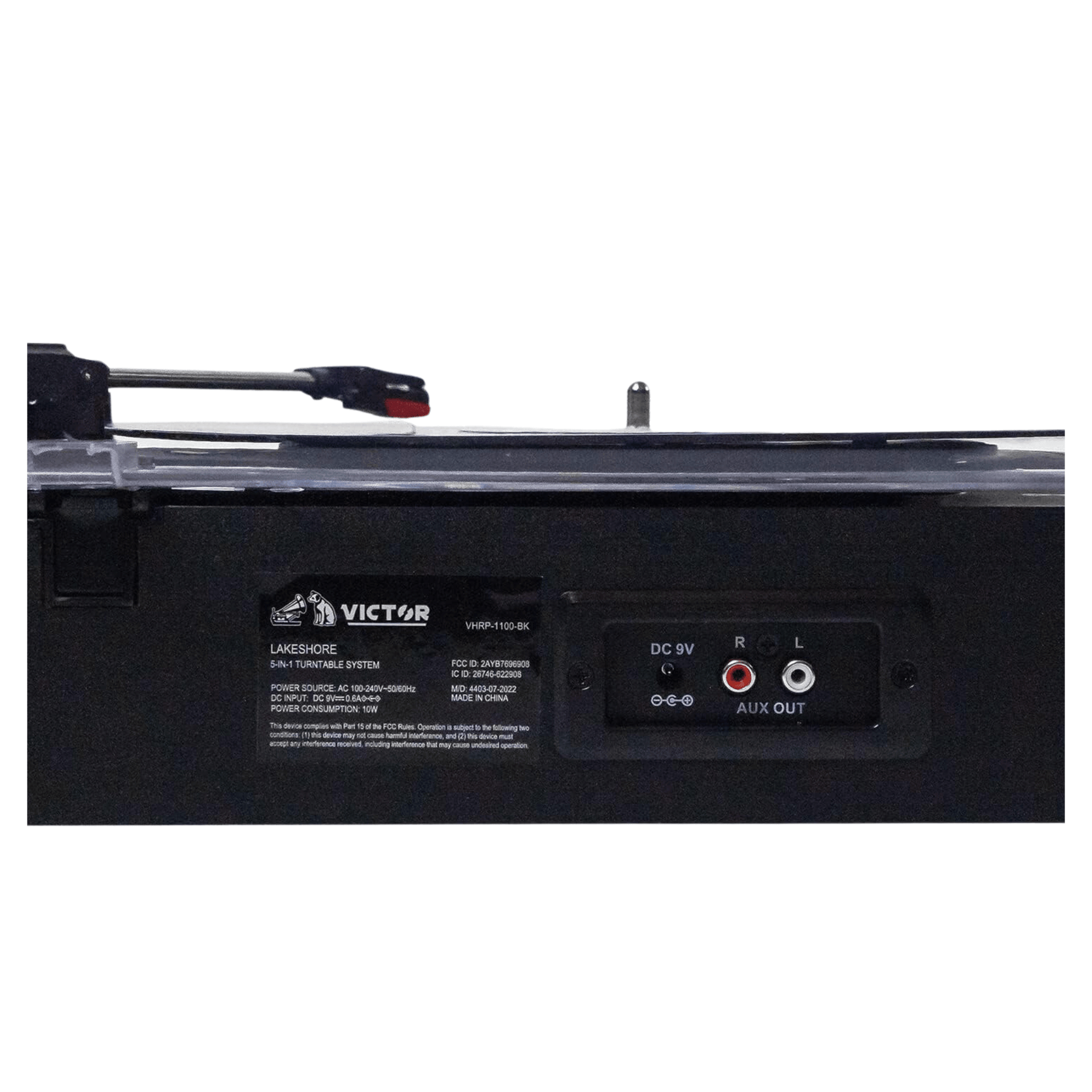 Victor Lakeshore 5-in-1 Hybrid BT Turntable System Black - Refurbished- Jupiter Gear Home- {{Product type}}