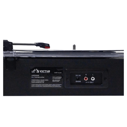 Victor Lakeshore 5-in-1 Hybrid BT Turntable System Black - Refurbished- Jupiter Gear Home- {{Product type}}