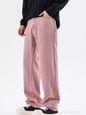 Men's Vintage Wash Wide Leg Jeans - Dusty Pink -