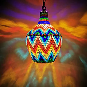 Handmade Multicolor Glass LED Turkish Moroccan Mosaic Lamp Ceiling Light