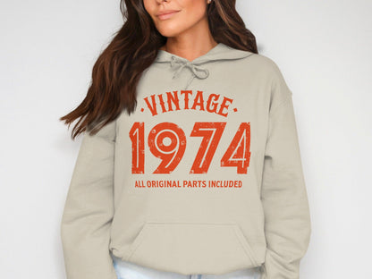 Vintage 1974 All Original Parts Included Design Hoodie- Cloud 16 Clothing Co.- {{Product type}}